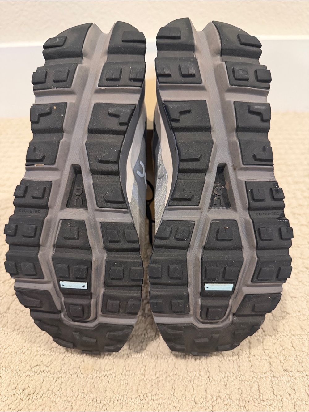 On Running Women's Cloudventure Trail Shoes in Gray and Peach - Picture 5 of 6